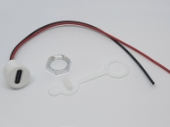 USB гніздо Type-C 2P біле з проводом USB гніздо Type-C 2P біле з проводом