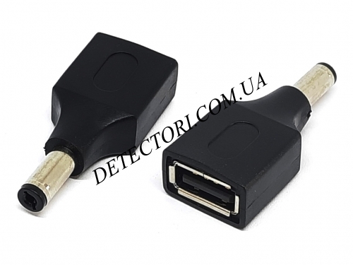 Переходник DC гнездо USB type-A на штекер 5.5х2.1 фото 1